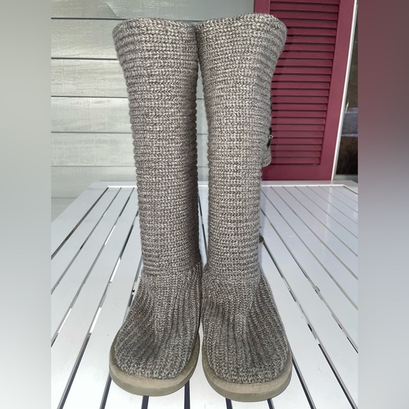 UGG Australia Sock Boot Gray Fabric Pull On Women Size 8 - Picture 2 of 8